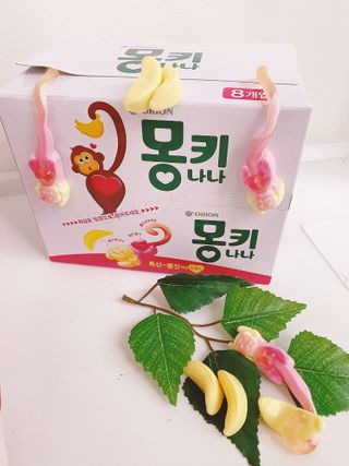 폭신 쫄깃 식감 로맨스, 몽키나나 젤리 8봉지 — 5점을 준 리뷰어가 2021년 3월 올린 사용 사진