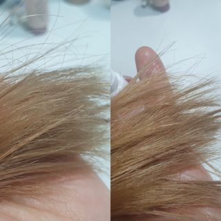 썸헤어 / SUMHAIR 썸헤어 실키 테라피 헤어 에센스 — 5점을 준 리뷰어가 2021년 4월 올린 사용 사진