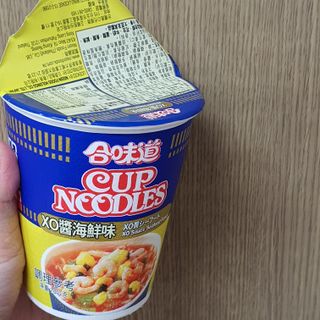 NISSIN 닛신 컵누들  4종 - 씨푸드오리지날, 씨푸드 스파이시, 씨푸드 커리, 씨푸드 XO소스 — 4.5점을 준 리뷰어가 2021년 11월 올린 사용 사진