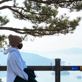 끌린에르 스포츠 귀편한 새부리형 마스크 — 5점을 준 리뷰어가 2022년 2월 올린 사용 사진