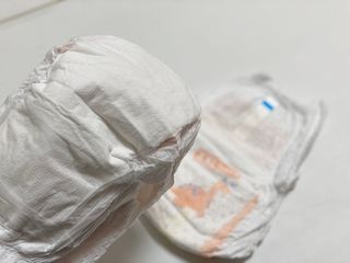 오브맘 밤 프리미엄 아기 기저귀 팬티형 밴드형 — 4점을 준 리뷰어가 2021년 1월 올린 사용 사진
