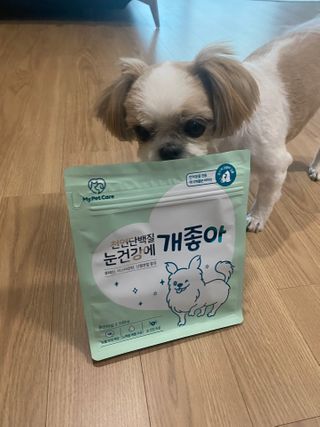 My Pet Care 천연단백질 눈건강에 개좋아 — 5점을 준 리뷰어가 2021년 3월 올린 사용 사진
