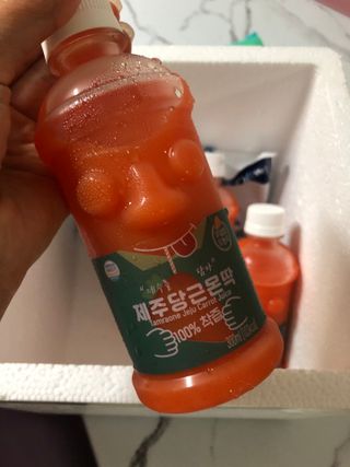 탐라원 무농약 당근과즙으로 건강한 당근주스, 당근몬딱주스 — 4점을 준 리뷰어가 2021년 8월 올린 사용 사진