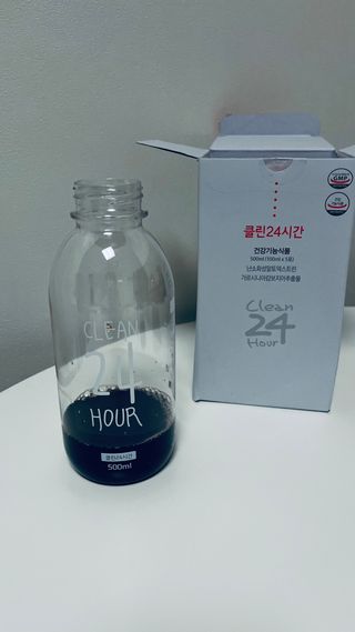 클린24시간 1BOX(5포) + 전용보틀(500ml) — 5점을 준 리뷰어가 2022년 8월 올린 사용 사진