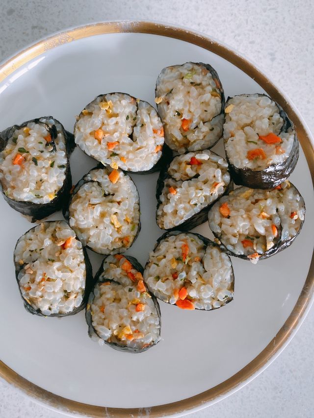 누구나 김밥*1ea [(혼합야채 35g *1ea,  김밥김 (5g, 5ea),  양념간장 (6g, 5ea), 참기름(5g, 2ea)] 리뷰 사진