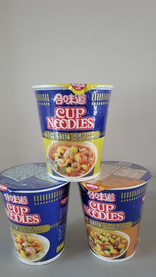 NISSIN 닛신 컵누들  4종 - 씨푸드오리지날, 씨푸드 스파이시, 씨푸드 커리, 씨푸드 XO소스 — 4.5점을 준 리뷰어가 2022년 5월 올린 사용 사진
