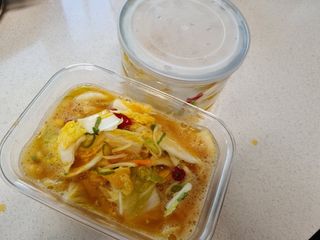 셰프애찬 단호박 백김치 1kg — 4.5점을 준 리뷰어가 2022년 10월 올린 사용 사진