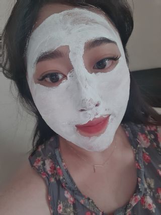 리더스코스메틱 리더스 밀크 스폰지 마스크 — 5점을 준 리뷰어가 2021년 5월 올린 사용 사진