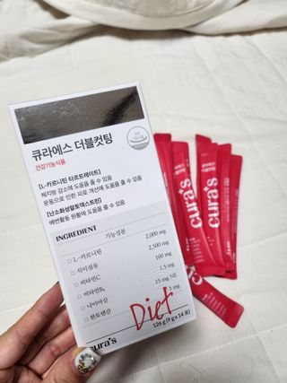 [큐라에스] 최신 다이어트 원료! 6중 기능성 더블컷팅 126g(2주일 분) — 5점을 준 리뷰어가 2023년 12월 올린 사용 사진