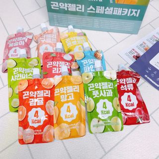 참앤들황토농원 10가지 맛, 입맛대로 스페셜하게~ 가볍게 한 포 땡! 곤약젤리 스페셜 패키지 130ml x 30포 — 4점을 준 리뷰어가 2022년 12월 올린 사용 사진