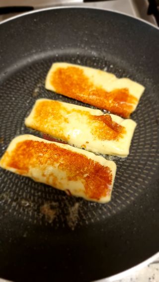 앙투어솔레 아일랜드 구워먹는 치즈 100 자연 치즈 와인안주 300g(100g x 3팩) — 5점을 준 리뷰어가 2022년 8월 올린 사용 사진