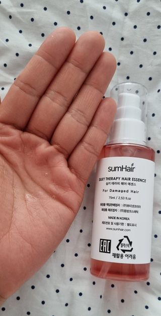 썸헤어 / SUMHAIR 썸헤어 실키 테라피 헤어 에센스 — 5점을 준 리뷰어가 2021년 4월 올린 사용 사진