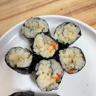 해풀잎 누구나 김밥*1ea [(혼합야채 35g *1ea,  김밥김 (5g, 5ea),  양념간장 (6g, 5ea), 참기름(5g, 2ea)] — 3.5점을 준 리뷰어가 2022년 7월 올린 사용 사진