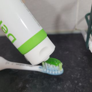 프리마인 유해균 뿐만 아니라 유익균까지 씻어내는 치약은 그만, 건강한 구강환경을 만드는 덴탈엔오 — 3.5점을 준 리뷰어가 2023년 3월 올린 사용 사진