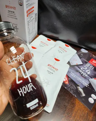 클린24시간 1BOX(5포) + 전용보틀(500ml) — 5점을 준 리뷰어가 2022년 10월 올린 사용 사진