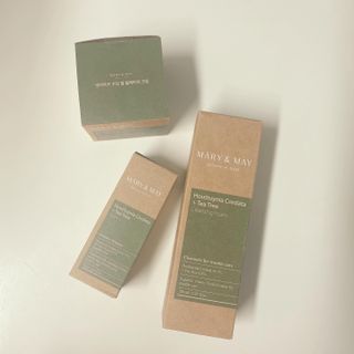 마리엔메이 센서티브 수딩 젤 크림 + 어성초 티트리 추출물 세럼 + 어성초 티트리 모공 클렌징 폼 — 5점을 준 리뷰어가 2021년 8월 올린 사용 사진