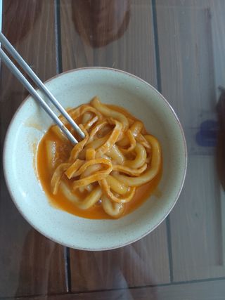 [푸딩팩토리] 로제누들떡볶이 500g / 까르보나라크림누들떡볶이 500g — 5점을 준 리뷰어가 2022년 7월 올린 사용 사진
