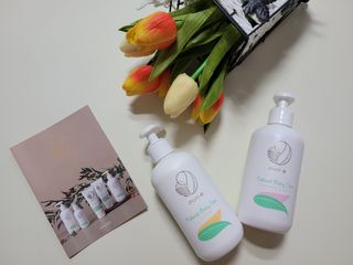 mom e 맘이 내추럴 베이비 케어 샴푸앤바스+로션 — 5점을 준 리뷰어가 2021년 1월 올린 사용 사진