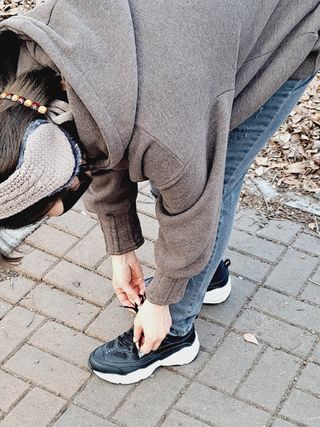 풋테크 지압신발 풋테크 건강 지압 운동화 FT20 — 5점을 준 리뷰어가 2021년 2월 올린 사용 사진
