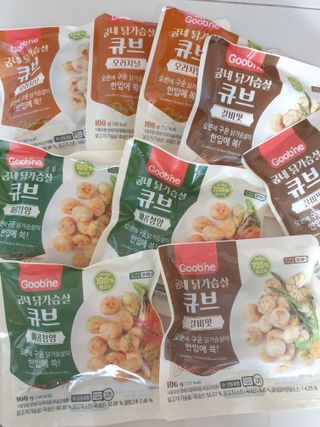 굽네몰 굽네 닭가슴살 큐브 3종 9팩 — 5점을 준 리뷰어가 2021년 11월 올린 사용 사진