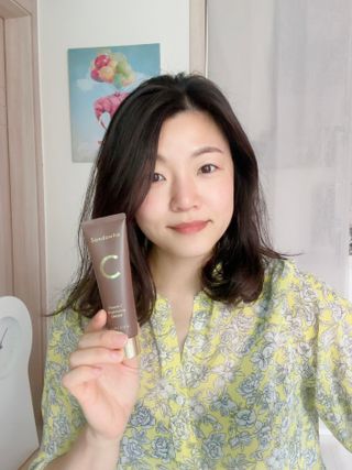 산다화 비타민C 화이트닝 크림 — 5점을 준 리뷰어가 2023년 5월 올린 사용 사진