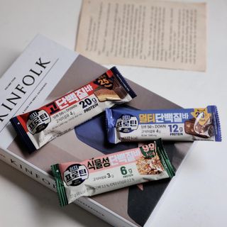 이지프로틴바 3종x각 2ea (고단백질바, 멀티단백질바, 식물성단백질바) — 5점을 준 리뷰어가 2024년 2월 올린 사용 사진
