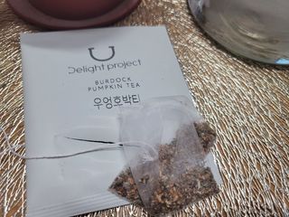 딜라이트 프로젝트 블렌딩티 우엉호박티, 히비후르츠티, 쟈스민캐모티 — 5점을 준 리뷰어가 2021년 7월 올린 사용 사진