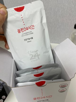 클린24시간 1BOX(5포) + 전용보틀(500ml) — 5점을 준 리뷰어가 2022년 10월 올린 사용 사진