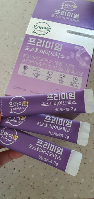 [유산균] 오마이락 프리미엄 포스트바이오틱스 30P — 5점을 준 리뷰어가 2022년 12월 올린 사용 사진