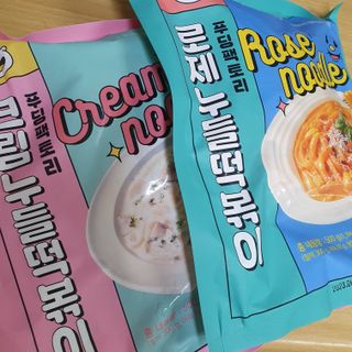 [푸딩팩토리] 로제누들떡볶이 500g / 까르보나라크림누들떡볶이 500g — 5점을 준 리뷰어가 2022년 7월 올린 사용 사진