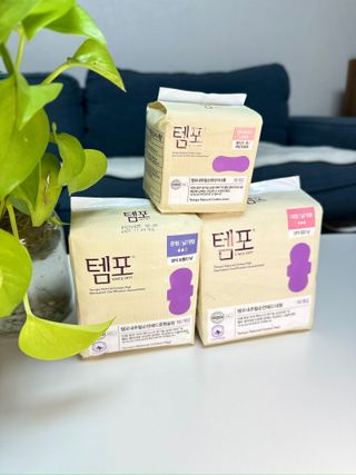 N[템포] 템포 패드 내추럴 순면 생리대 SET(중형 슬림 + 대형 + 라이너) — 5점을 준 리뷰어가 2024년 2월 올린 사용 사진
