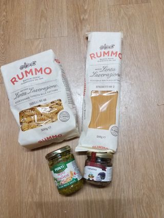 이탈리안 프리미엄 파스타 룸모 Rummo 파스타 2종 + 바질 페스토 + 블랙 트러플 페이스트 — 5점을 준 리뷰어가 2021년 7월 올린 사용 사진