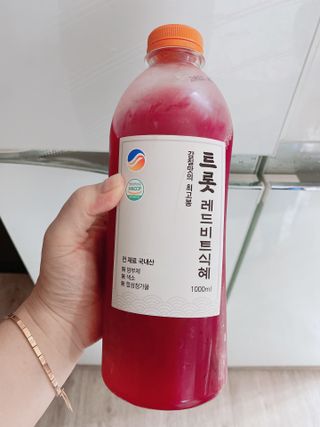 트롯전통식혜 트롯레드비트식혜 1리터 +500리터 — 5점을 준 리뷰어가 2021년 6월 올린 사용 사진