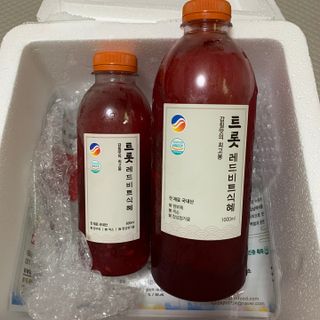 트롯전통식혜 트롯레드비트식혜 1리터 +500리터 — 5점을 준 리뷰어가 2021년 5월 올린 사용 사진
