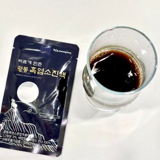광동생활건강 MF [광동] 바르게 만든 광동 흑염소 진액 70ml * 30포 1박스 — 5점을 준 리뷰어가 2024년 5월 올린 사용 사진