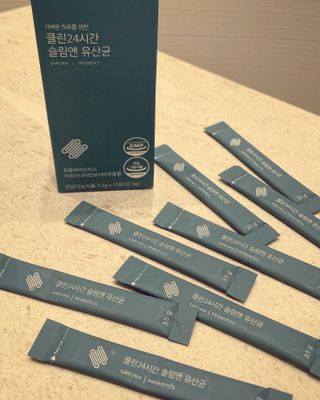 클린24시간 슬림앤유산균 1박스 (3.5g X 15포) — 4점을 준 리뷰어가 2022년 10월 올린 사용 사진