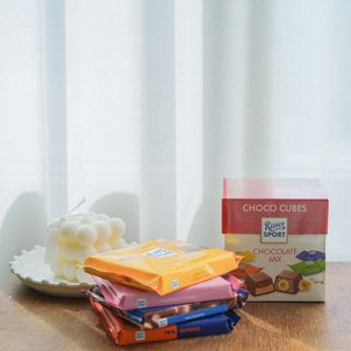 리터스포트 컬러풀 버라이어티 2종, 넛셀렉션 1종, 카카오셀렉션 1종, 초코큐브 초콜릿믹스 — 5점을 준 리뷰어가 2021년 1월 올린 사용 사진