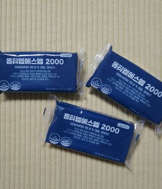 바른비타민 옵티엠에스엠2000 1박스 60포 관절 연골 복합건강기능식품 — 5점을 준 리뷰어가 2021년 6월 올린 사용 사진