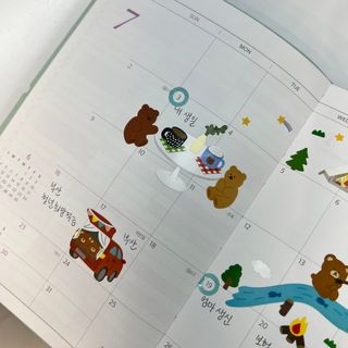 리훈 다이어리 2023년 이야기 펜 스티커 세트 그란데 6개월 하반기 — 5점을 준 리뷰어가 2023년 6월 올린 사용 사진