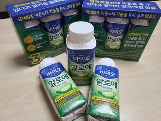 LIVE 매일바이오 알로에 드링킹 요거트 — 5점을 준 리뷰어가 2022년 4월 올린 사용 사진