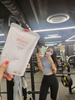 클린24시간 1BOX(5포) + 전용보틀(500ml) — 4.5점을 준 리뷰어가 2022년 10월 올린 사용 사진
