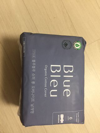 블루블루 유기농 순면 커버 생리대 — 5점을 준 리뷰어가 2021년 2월 올린 사용 사진