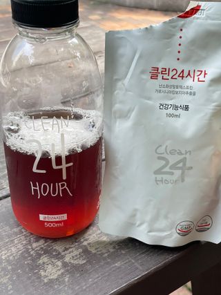 클린24시간 1BOX(5포) + 전용보틀(500ml) — 5점을 준 리뷰어가 2023년 6월 올린 사용 사진