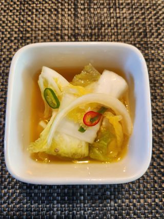 셰프애찬 단호박 백김치 1kg — 5점을 준 리뷰어가 2022년 10월 올린 사용 사진