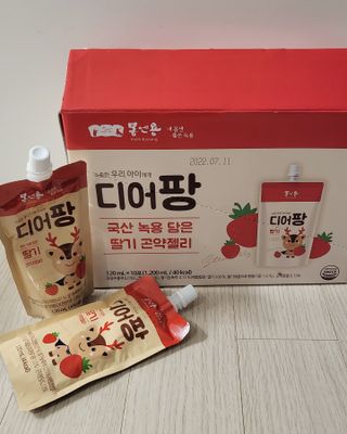 [몸엔용] 우리 아이 건강간식, 달콤한 녹용곤약젤리 디어팡 4종 — 5점을 준 리뷰어가 2021년 11월 올린 사용 사진
