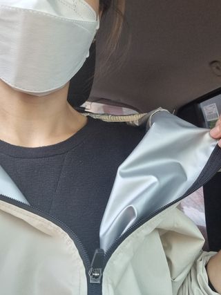 크노텐 후디집업자켓(다이어트땀복) — 5점을 준 리뷰어가 2022년 5월 올린 사용 사진