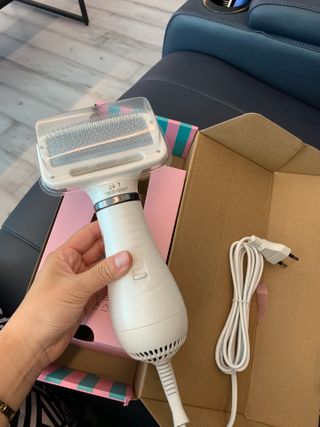 아베크 펫 강아지 고양이 애견 에어 브러쉬 드라이기 올인원 — 5점을 준 리뷰어가 2021년 7월 올린 사용 사진