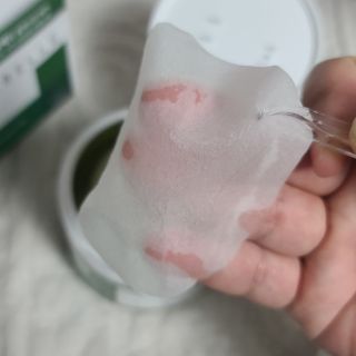 랑벨 랑바이오 블랙 시카 퀵 패드 100매 (3초 쿨링/3분 흡수, 블랙비 프로폴리스/시카 4종 함유, 대용량) — 5점을 준 리뷰어가 2022년 4월 올린 사용 사진