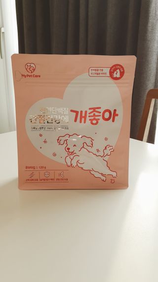 My Pet Care 천연단백질 관절건강에 개좋아 — 4점을 준 리뷰어가 2021년 1월 올린 사용 사진