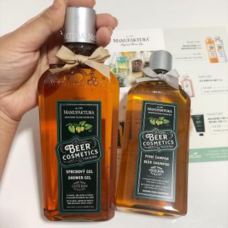 체코 비건화장품 마뉴팍투라 향좋은 천연 맥주샴푸 맥주샤워젤 — 4.5점을 준 리뷰어가 2022년 5월 올린 사용 사진
